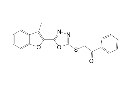 2-(3-Methylbenzofuran-2-yl)-5-(alpha-benzoylmethylthio)-1,3,4-oxadiazole