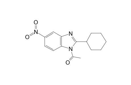 2-Cyclohexyl-5-nitro-1H-benzimidazole, N-acetyl (isomer 1)