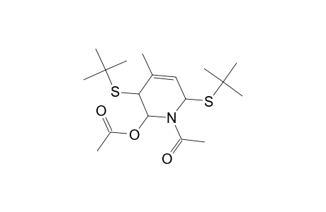2-Pyridinol, 1-acetyl-3,6-bis(tert-butylthio)-1,2,3,6-tetrahydro-4-methyl-, acetate (ester)