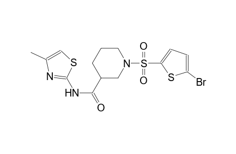 1-[(5-bromo-2-thienyl)sulfonyl]-N-(4-methyl-1,3-thiazol-2-yl)-3-piperidinecarboxamide