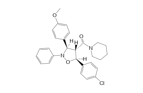 3RS-(3R*,4S*,5R*)-2-PHENYL-3-(4-METHOXYPHENYL)-5-(4-CHLOROPHENYL)-4-PIPERIDINYLOXO-ISOXAZOLIDINE