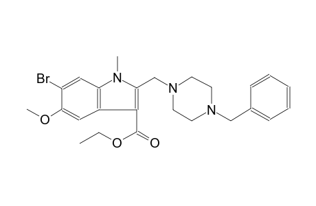 1H-indole-3-carboxylic acid, 6-bromo-5-methoxy-1-methyl-2-[[4-(phenylmethyl)-1-piperazinyl]methyl]-, ethyl ester