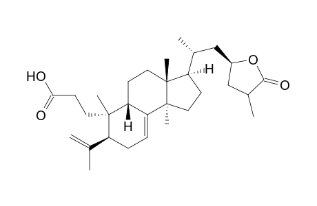 (23R,25R)-3,4-seco-9.beta.H-lanosta-4(28),7-dien-26,23-olid-3-oic acid