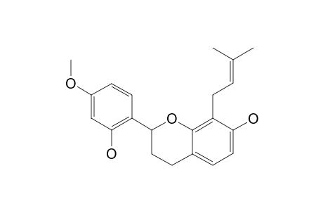 2-(2-hydroxy-4-methoxyphenyl)-8-(3-methylbut-2-enyl)chroman-7-ol