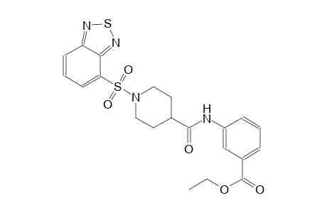 ethyl 3-({[1-(2,1,3-benzothiadiazol-4-ylsulfonyl)-4-piperidinyl]carbonyl}amino)benzoate