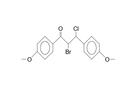 erythro-2-Bromo-3-chloro-4'-methoxy-3-(4-anisyl)-propiophenone