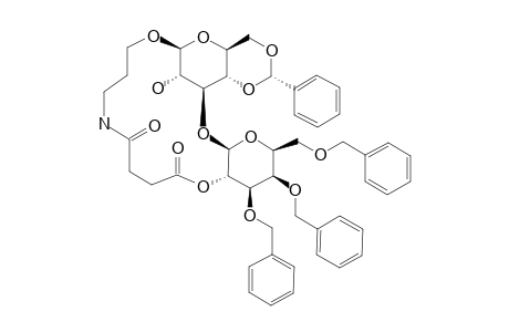 3-AMINOPROPYL-3,4,5-TRI-O-BENZYL-2-O-(3-CARBOXYPROPIONYL)-BETA-D-GALACTOPYRANOSYL-(1->3)-4,6-O-BENZYLIDENE-BETA-D-GLUCOPYRANOSIDE-KSI-LACTAM
