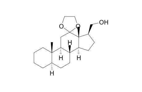 Androstan-12-one, 17-(hydroxymethyl)-, cyclic 1,2-ethanediyl acetal, (5.alpha.,17.beta.)-