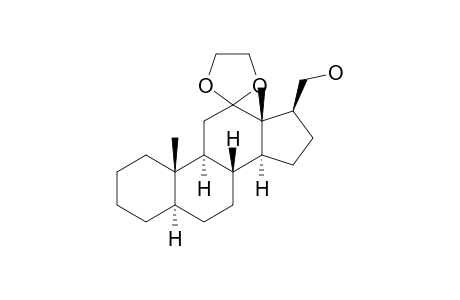 Androstan-12-one, 17-(hydroxymethyl)-, cyclic 1,2-ethanediyl acetal, (5.alpha.,17.beta.)-