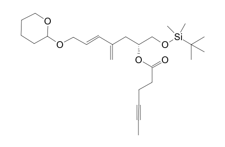 1-[(t-Butyldimethylsilyl)oxy]-4-methylene-7-(tetrahydro-2H-pyran-2'-yloxy)hept-5-en-2-yl Hex-4'-ynoate