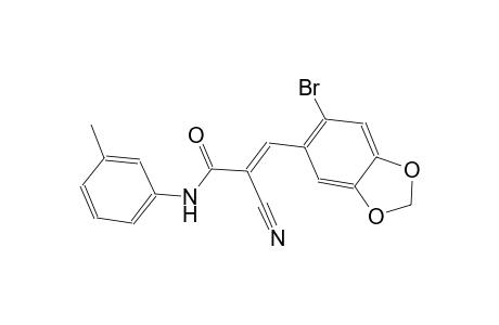 (2E)-3-(6-bromo-1,3-benzodioxol-5-yl)-2-cyano-N-(3-methylphenyl)-2-propenamide