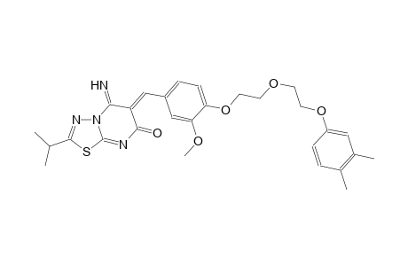 7H-[1,3,4]thiadiazolo[3,2-a]pyrimidin-7-one, 6-[[4-[2-[2-(3,4-dimethylphenoxy)ethoxy]ethoxy]-3-methoxyphenyl]methylene]-5,6-dihydro-5-imino-2-