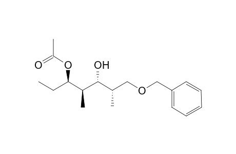 (1R*,2S*,3R*,4S*)-5-Benzyloxy-1-ethyl-3-hydroxy-2,4-dimethylpentyl acetate