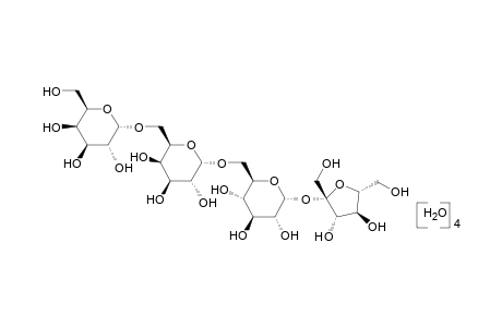 beta-D-fructofuranosyl o-alpha-D-galactopyranosyl-(1-6)-o-alpha-D-galactopyranosyl-(1-6)-alpha-glucopyranoside, tetrahydrate