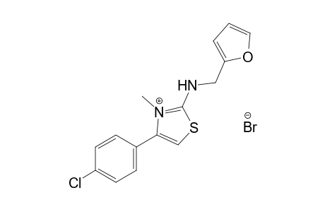 4-(p-chlorophenyl)-2-(furfurylamino)-3-methylthiazolium bromide
