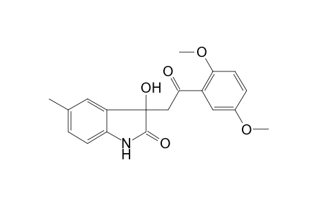 3-[2-(2,5-dimethoxyphenyl)-2-oxoethyl]-3-hydroxy-5-methyl-1,3-dihydro-2H-indol-2-one