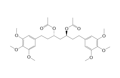 (3S,5S)-3,4-DIACETOXY-1,7-BIS-(3,4,5-TRIMETHOXYPHENYL)-HEPTANE