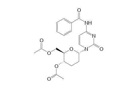 N(4)-Benzoyl-1-(4',6'-di-O-acetyl-2',3'-dideoxy-.alpha.-D-glucopyranosyl)cytosine