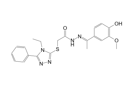 acetic acid, [(4-ethyl-5-phenyl-4H-1,2,4-triazol-3-yl)thio]-, 2-[(E)-1-(4-hydroxy-3-methoxyphenyl)ethylidene]hydrazide
