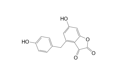 2,3-Benzofurandione, 6-hydroxy-4-(p-hydroxybenzyl)-