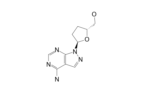 4-AMINO-1-(2,3-DIDEOXY-ALPHA-D-GLYCERO-PENTOFURANOSYL)-1H-PYRAZOLO-[3,4-D]-PYRIMIDINE