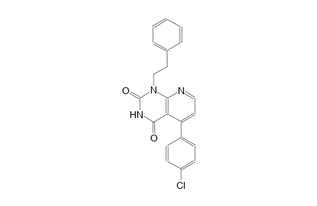 pyrido[2,3-d]pyrimidine-2,4(1H,3H)-dione, 5-(4-chlorophenyl)-1-(2-phenylethyl)-