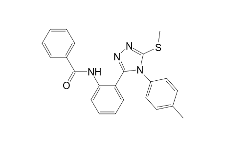 N-[2-[4-(4-methylphenyl)-5-(methylthio)-1,2,4-triazol-3-yl]phenyl]benzamide