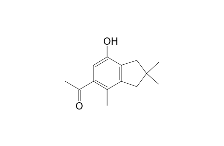 1-(2,2,4-trimethyl-7-oxidanyl-1,3-dihydroinden-5-yl)ethanone