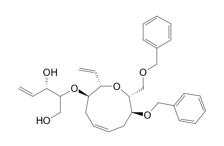 (3R,2'S,3'R,5'Z,8'S,9'R)-2-{(8'-Benzyloxy-9'-benzyloxymethyl-2'-vinyl-2',3',4',7',8',9'-hexahydrooxonin-3'-yl)oxy}pent-4-en-1,3-diol