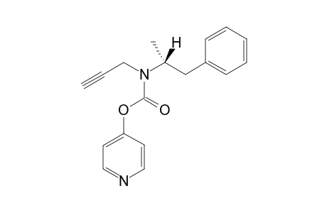 4-Pyridyl (R)-N-(1-Methyl-2-phenylethyl)-N-propargylcarbamate