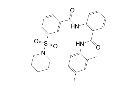 benzamide, N-(2,4-dimethylphenyl)-2-[[3-(1-piperidinylsulfonyl)benzoyl]amino]-