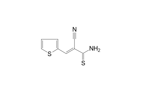 (2E)-2-Cyano-3-(2-thienyl)-2-propenethioamide