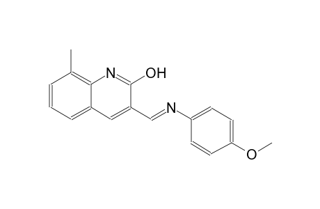 3-{(E)-[(4-methoxyphenyl)imino]methyl}-8-methyl-2-quinolinol