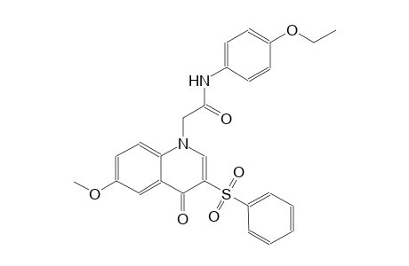 1-quinolineacetamide, N-(4-ethoxyphenyl)-1,4-dihydro-6-methoxy-4-oxo-3-(phenylsulfonyl)-