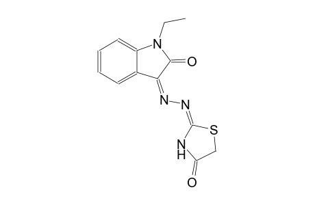 (2E)-1,3-thiazolidine-2,4-dione 2-{[(3Z)-1-ethyl-2-oxo-1,2-dihydro-3H-indol-3-ylidene]hydrazone}