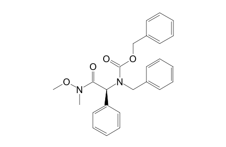 S-N-Methyl-N-methoxy-2-(benzyl-(benzyloxycarbonyl)-amino)-2-phenyl ethanoic amide