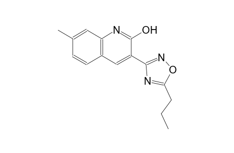 7-methyl-3-(5-propyl-1,2,4-oxadiazol-3-yl)-2-quinolinol