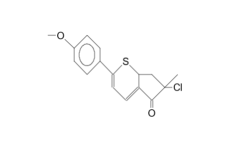 6-Chloro-2-(4-methoxy-phenyl)-6-methyl-5,6,7,7a-tetrahydro-cyclopenta(B)-thiopyran-5-one