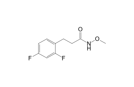 3-(2,4-difluorophenyl)-N-methoxy-propanamide