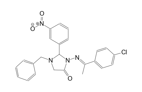 4-imidazolidinone, 3-[[(E)-1-(4-chlorophenyl)ethylidene]amino]-2-(3-nitrophenyl)-1-(phenylmethyl)-