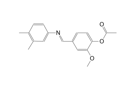 4-((E)-[(3,4-Dimethylphenyl)imino]methyl)-2-methoxyphenyl acetate