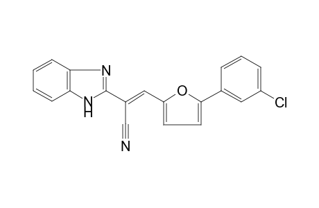 (E)-2-(1H-benzimidazol-2-yl)-3-[5-(3-chlorophenyl)-2-furanyl]-2-propenenitrile