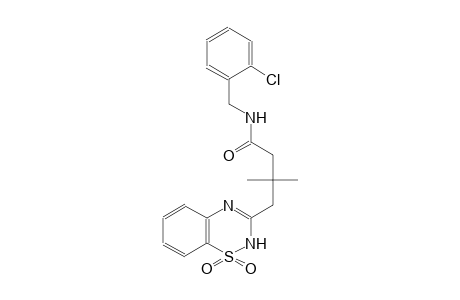 N-(2-chlorobenzyl)-4-(1,1-dioxido-2H-1,2,4-benzothiadiazin-3-yl)-3,3-dimethylbutanamide