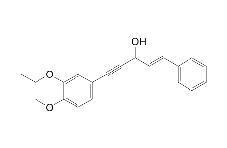 (E)-1-(3'-Ethoxy-4'-methoxyphenyl)-3-hydroxy-5-phenyl-4-penten-1-yne