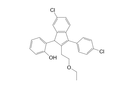 2-(6-Chloro-3-(4-chlorophenyl)-2-(2-ethoxyethyl)-1H-inden-1-yl)phenol