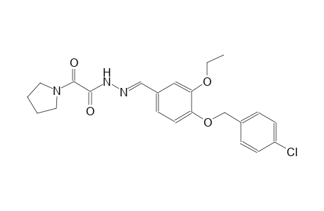 1-pyrrolidineacetic acid, alpha-oxo-, 2-[(E)-[4-[(4-chlorophenyl)methoxy]-3-ethoxyphenyl]methylidene]hydrazide