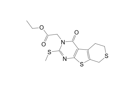 5,8-DIHYDRO-2-(METHYLTHIO)-4-OXO-4H-THIOPYRANO-[4',3':4,5]-THIENO-[2,3-D]-PYRIMIDIN-3(6H)-ACETIC-ACID-ETHYLESTER