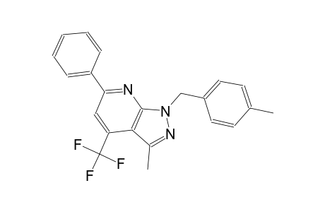 1H-pyrazolo[3,4-b]pyridine, 3-methyl-1-[(4-methylphenyl)methyl]-6-phenyl-4-(trifluoromethyl)-