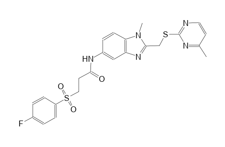 propanamide, 3-[(4-fluorophenyl)sulfonyl]-N-[1-methyl-2-[[(4-methyl-2-pyrimidinyl)thio]methyl]-1H-benzimidazol-5-yl]-