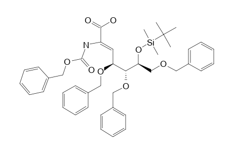 (Z,4R,5S,6R)-2-BENZYLOXYCARBONYLAMINO-6-TERT.-BUTYLDIMETHYLSILOXY-4,5,7-TRIBENZYLOXY-2-HEPTENOIC-ACID